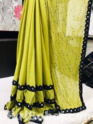 BLC CREATION  DESIGNER RUFFLE SAREE